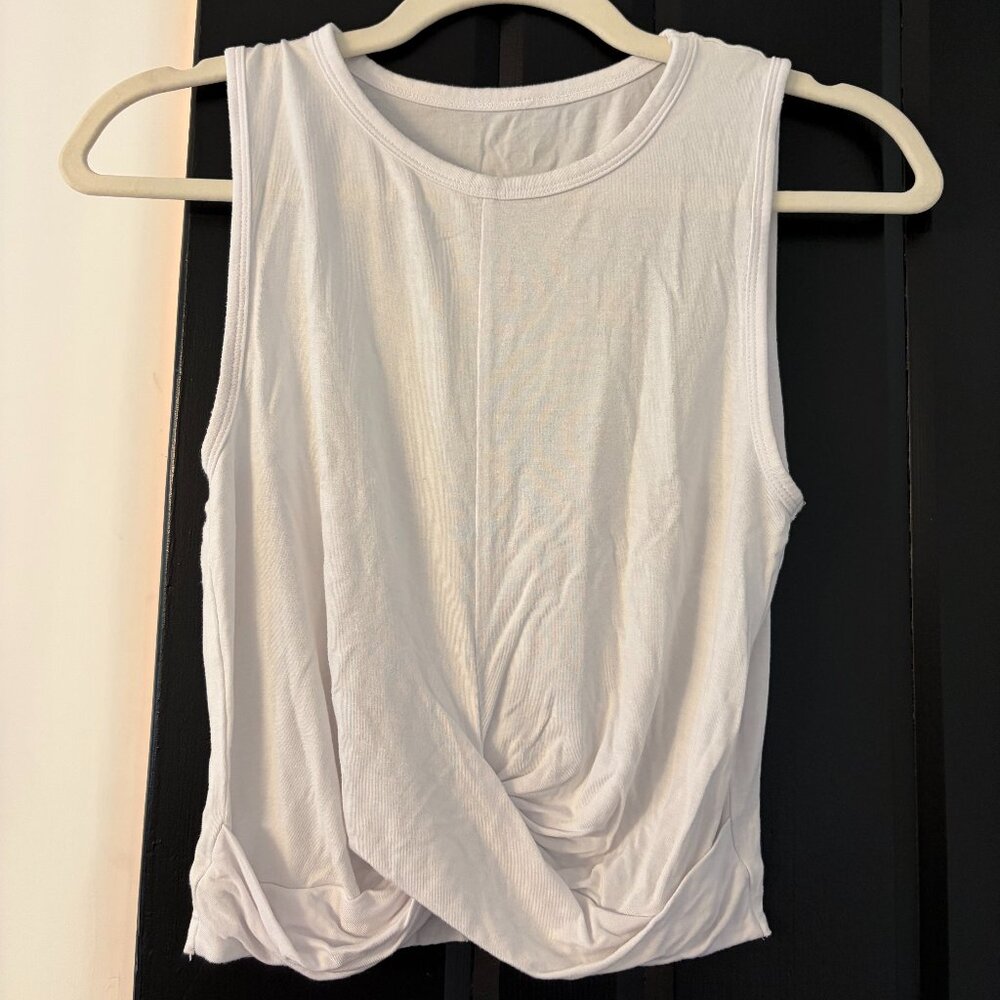 Alo Yoga Cover Tank Top – White (Size Small)